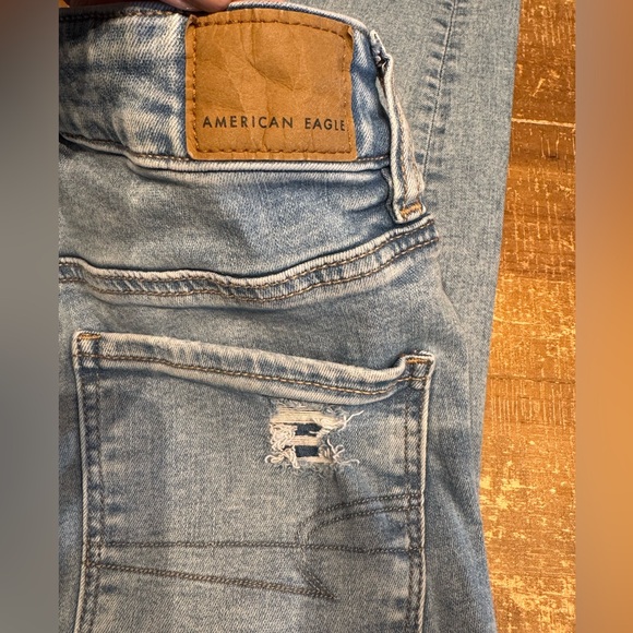 American Eagle Distresses Super Hi-Rise Jeggings - Picture 9 of 13